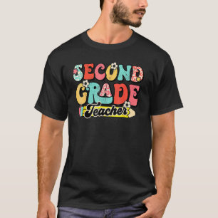 Lehrer der zweiten 2. Klasse Vintage-Lehrer Erster T-Shirt