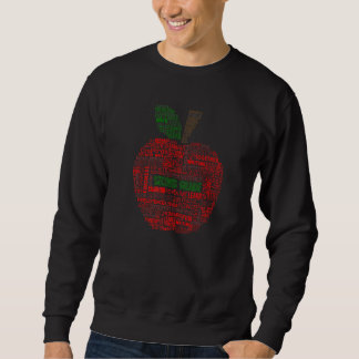 Lehrer der zweiten Klasse Apple-Typografie Zurück  Sweatshirt