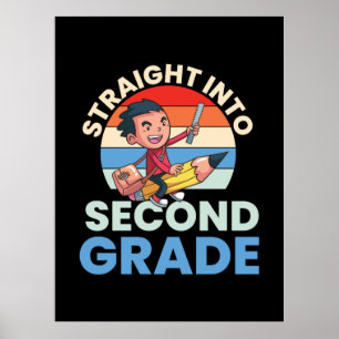 Lehrer der zweiten Klasse direkt in die zweite Kla Poster