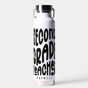 Lehrer der zweiten Klasse einfacher Text Trinkflasche