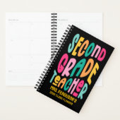 Lehrer der zweiten Klasse Farbiger Text Planer (Anzeige)