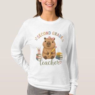 Lehrer der zweiten Klasse Süße Capybara T-Shirt