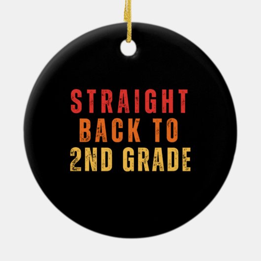 Lehrer der zweiten Klasse zurück in die Schule Vin Keramik Ornament (Hinten)
