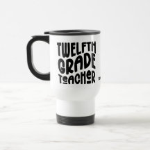 Lehrer der zwölften Klasse schwarze Typografie 