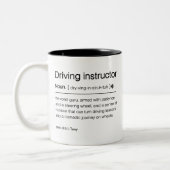 Lehrer des Funny Driver Lehrers Zweifarbige Tasse (Links)