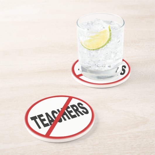 Lehrer des Hass-Teachers/No Zeichen-Aussage Getränkeuntersetzer (Seite)