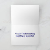 *****LEHRER DES JAHRES**** AM GEBURTSTAG KARTE (Innenseite)