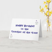 *****LEHRER DES JAHRES**** AM GEBURTSTAG KARTE (Gelbe Blume)