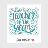 Lehrer des Jahres Aufkleber (Blatt)