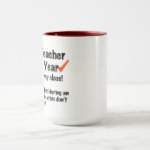 Lehrer des Jahres-Kaffees Tasse (Zentrum)