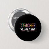 Lehrer des Jahres Party-Geschenk Lehrer Schätzung Button (Vorne & Hinten)