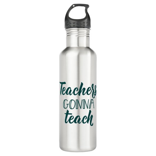 Lehrer, die gehen zu unterrichten edelstahlflasche (Vorderseite)
