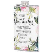 Lehrer, die sich in den Ruhestand verlassend Absch Flachmann (Links)