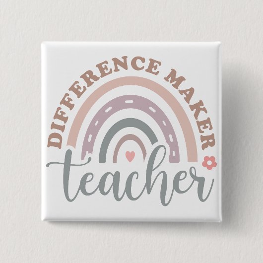 Lehrer Differenzialmacher Button (Vorderseite)