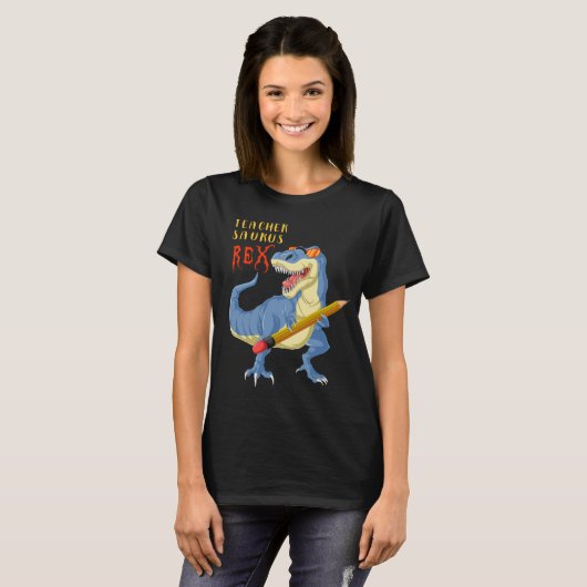 Lehrer-Dinosaurier-Trex T-Shirt (Vorne ganz)