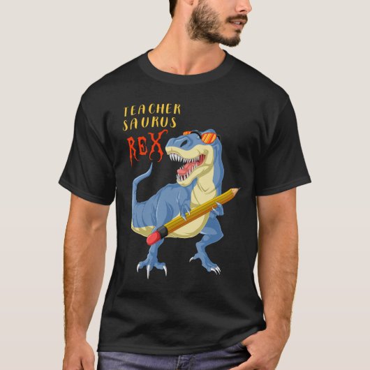 Lehrer-Dinosaurier-Trex T-Shirt (Vorderseite)
