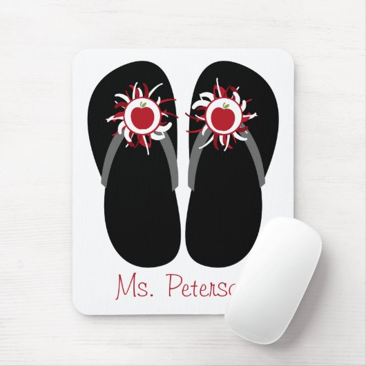 Lehrer drehen Reinfälle mit roten Äpfeln u. Pom Mousepad (Mit Mouse)