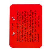 Lehrer, du hast mein Leben berührt.. Magnet (Vertikal)