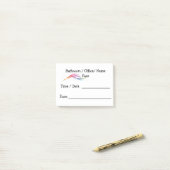 Lehrer-Durchlauf-Form-Post-Itanmerkung Post-it Klebezettel (Auf Schreibtisch)