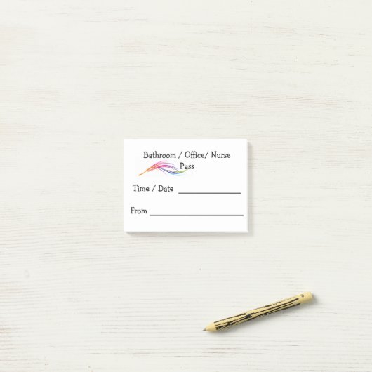 Lehrer-Durchlauf-Form-Post-Itanmerkung Post-it Klebezettel (Auf Schreibtisch)