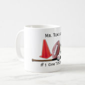 Lehrer-Editable Tasse der Turnhallen-#1 (Vorderseite Links)