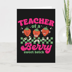 Lehrer eines beeren süßen Tch Spaß Erdbeere Design Karte