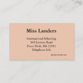 Lehrer einzigartig visitenkarte (Vorderseite)