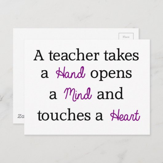 Lehrer Einzigartiges Angebot Postkarte (Vorne/Hinten)