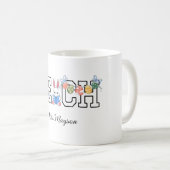 Lehrer & Einzigartiges Osterhase und Buch Kaffeetasse (VorderseiteRechts)