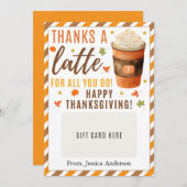 Lehrer Erntedank gibt Karteninhaber Kaffee Einladung (Vorne/Hinten)