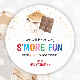 Lehrer erster Tag der Schule Smores Aufkleber