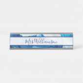 Lehrer Erzieher Beruflich Blauer Marmor Schreibtischnamensplakette (Vorderseite )