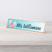 Lehrer-Erzieher-berufliches rosa Türschild (Vorderseite )