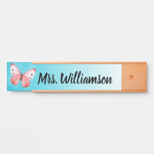 Lehrer-Erzieher-berufliches rosa Türschild (Vorderseite )