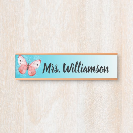 Lehrer-Erzieher-berufliches rosa Türschild (Vorderseite )