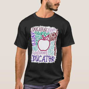 Lehrer Erzieher In Typografie Lehrer Zurück Zur Sc T-Shirt