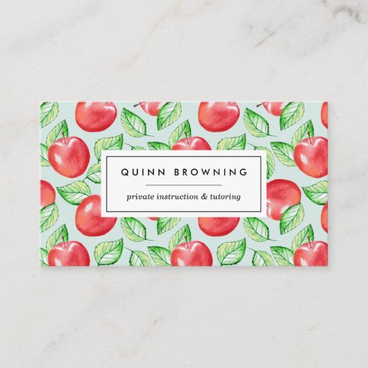 Lehrer | Erzieher | Tutor | Muster für Apple Visitenkarte (Vorderseite)