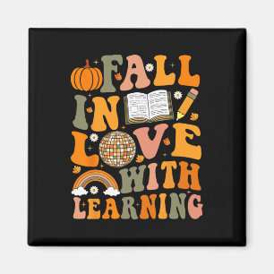 Lehrer Fall Shirt Retro Herbst Erntedank Pumpen Magnet