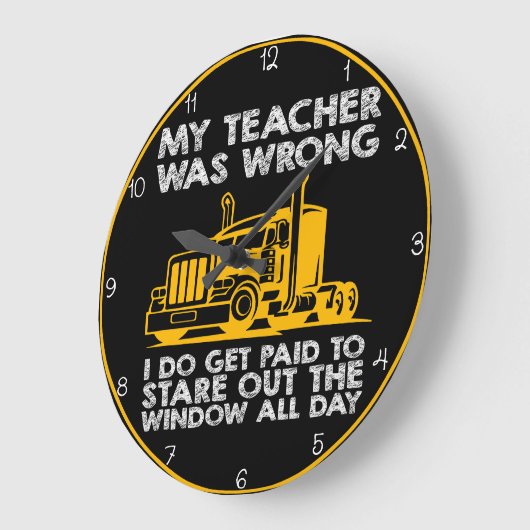 Lehrer falsch: "Bezahltes Fenster zum Erstarren" Große Wanduhr (Winkel)