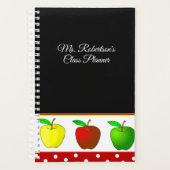 Lehrer farbenfrohe Äpfel Tagesplaner Planer (Vorderseite)