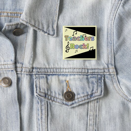 Lehrer-Felsen-T-Shirts und Geschenke Button (Beispiel)