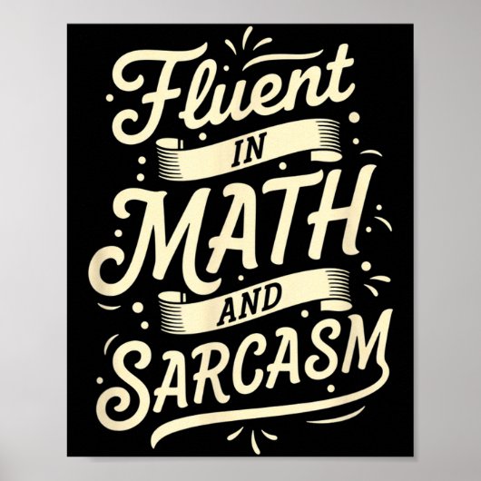 Lehrer fließend in Mathe und Sarkasmus Lehrer - Lu Poster (Vorne)