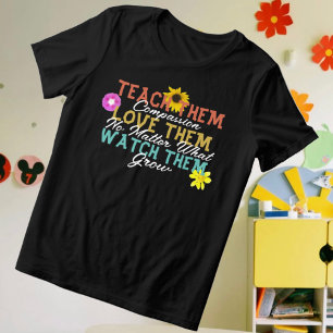Lehrer Floral Lehr Sie Lieben Sie Retro Tri-Blend Shirt