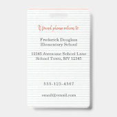 Lehrer Foto ID Abzeichen Klassenzimmer, ich ohne M Ausweis (Back)