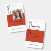 Lehrer Foto-ID des Mitarbeiters oder Studenten Ter Ausweis (Vorder- & Rückseite)