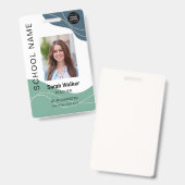 Lehrer Foto-ID eines Mitarbeiters Student blau-grü Ausweis (Vorder- & Rückseite)