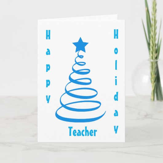 **LEHRER** ***FREUNDLICHER URLAUB FÜR SIE*** FEIERTAGSKARTE (Vorderseite)