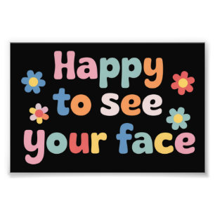 Lehrer freut sich, Ihr Gesicht wieder zur Schule z Fotodruck