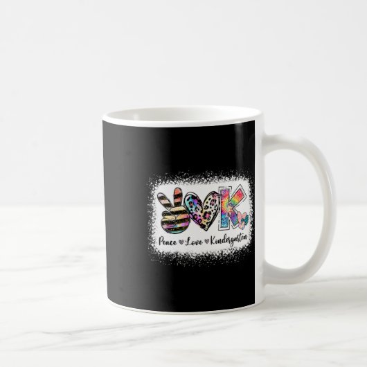 Lehrer Frieden Liebe Kindergarten-Team Kinder Kaffeetasse (Rechts)