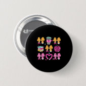 Lehrer Frohen Valentinstag Kokette Bleistift Kaffe Button (Vorne & Hinten)
